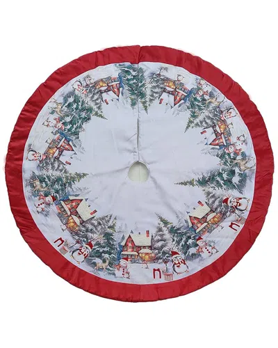 Kurt Adler 48-inch Velvet Beaded Tree Skirt In Multi