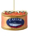 Kurt Adler 4in Glass Caviar Ornament In Brown
