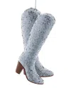 Kurt Adler 4in Resin Silver Glitter Boot Ornament In Silver