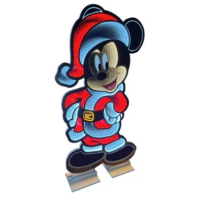 Kurt Adler 5 Foot Disney Mickey Mouse Outdoor Infinity Light In Red
