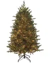 Kurt Adler 5-foot Pre-lit Warm White Led Noble Fir Tree In Green