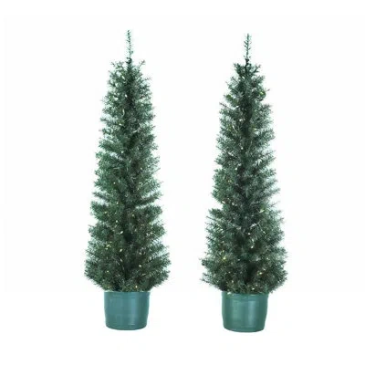 Kurt Adler 5' Green Pine Artificial Christmas Tree With 100 White Lights