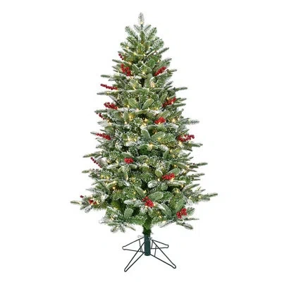 Kurt Adler 5' H Green Artificial Christmas Tree With 400 Led Color Changing/combination Lights In Green,white