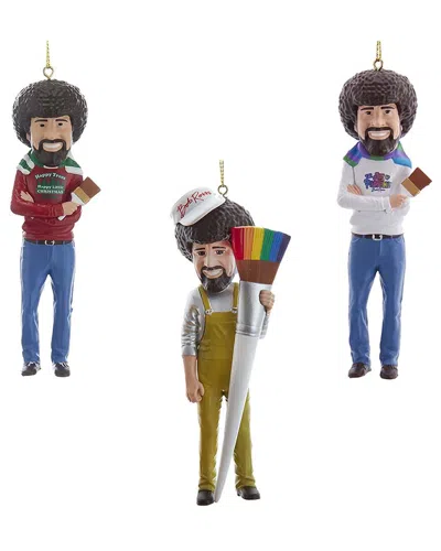 Kurt Adler 5-inch Bob Ross® Blow Mold Ornaments, 3pc Set In Multi