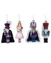 Kurt Adler 5-inch Noble Gem Glass Nutcracker Suite Ornaments 4pc Set