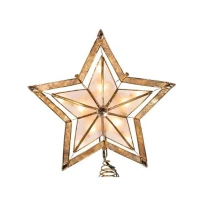 Kurt Adler 5 Point Christmas Star With Smoke Capiz Tree Topper In Multicolor