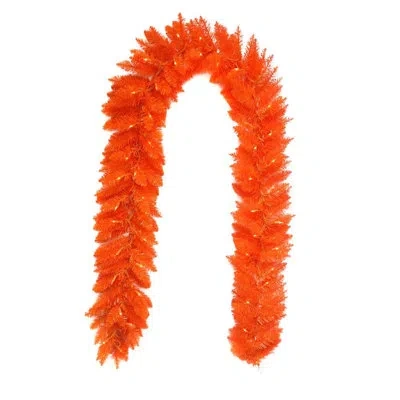 Kurt Adler 5' Pre-lit Garland With 50 Clear Lights In Orange
