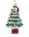 Kurt Adler 5.25in Noble Gems Christmas Tree With Hat & Boot Ornament
