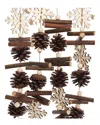 Kurt Adler 5.6in Lodge Garland Ornament In Brown