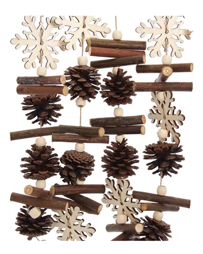 Kurt Adler 5.6in Lodge Garland Ornament In Multi