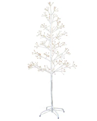 KURT ADLER KURT ADLER 5FT WHITE BIRCH TREE WITH WARM WHITE LED 8 FUNCTION LIGHTS