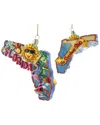 Kurt Adler 5in Florida Cityscape Glass Ornament In Multi