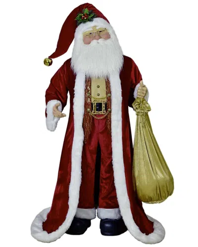 Kurt Adler 6-foot Jacqueline Kent Red & Gold Traditional Santa