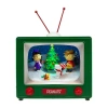 Kurt Adler 6-inch Battery Operated Outdoor Scene Tv Plays Music Peanuts Christmas Tabletop Decor In White