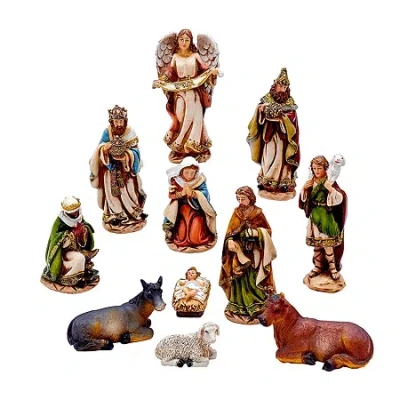 Kurt Adler 6-inch Nativity Set With 11 Figures In Multi