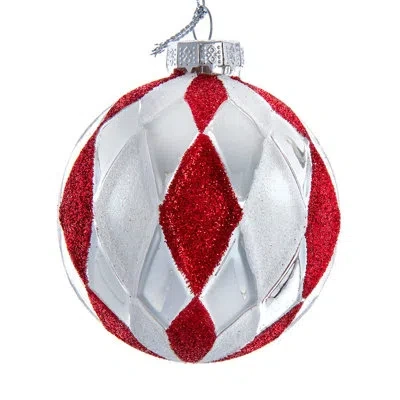 Kurt Adler 6 Piece Glass Ball Ornament Set In Clear