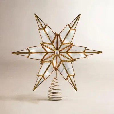 Kurt Adler 6 Point Capiz Star Tree Topper