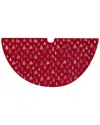 Kurt Adler 60-inch Red & Gold Plush Faux Fur Tree Skirt In Red