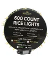 Kurt Adler 600-light 49ft Warm White Led White Wire Rice Lights