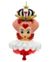 Kurt Adler 6.25in Hollywood Hats Queen Of Hearts Ornament In Pink