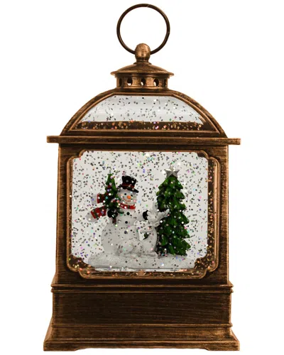 KURT ADLER KURT ADLER 6.54-INCH BATTERY OPERATED LED SNOWMAN WATER LANTERN