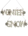 Kurt Adler 6.5in Resin Snow Winter Words Set Of 2 Ornaments