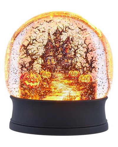 Kurt Adler 6.5-inch Battery Operated Usb Halloween Led Lighted Village Scene Water Lantern. In Multi