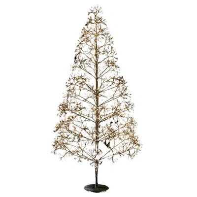 Kurt Adler 6-foot Pre-lit Warm White Led Silhouette Fairy Tree In Gold