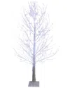 Kurt Adler 6ft Winter White Twig Tree & 1300 Cool White Fairy Led Lights In White