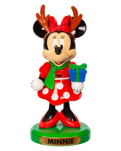 Kurt Adler 6" Disney Minnie Mouse With Tree Nutcracker In Multicolored