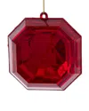 Kurt Adler 6in Red Glitter Square Jewel Ornament In Multicolor
