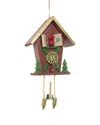 Kurt Adler 6in Wooden Cuckoo Clock Ornament In Multi