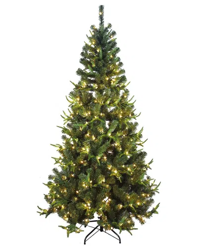 KURT ADLER KURT ADLER 7-FOOT PRE-LIT SIERRA GREEN TREE PVC & PE CHRISTMAS TREE
