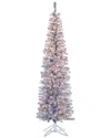 Kurt Adler 7-foot Pre-lit Silver Tinsel Slim Winchester Tree In Multi