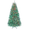 Kurt Adler 7 Ft. Pre-lit Pine Tree With Multi-colored Lights In Green