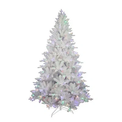 Kurt Adler 7' H Gray Artificial Pine Christmas Tree With 350 Led Lights