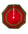 Kurt Adler 72" Gathered Border Tree Skirt In Multi-color