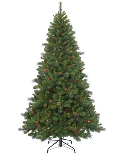 Kurt Adler 7.5-foot Pre-lit Multi-color Burlington Spruce In Green