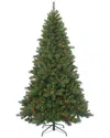 Kurt Adler 7.5-foot Pre-lit Multi-color Burlington Spruce In Green