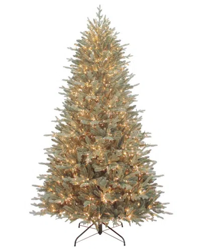 Kurt Adler 7.5-foot Pre-lit Warm White Cluster Led Blue Spruce Tree In Brown