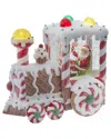 Kurt Adler 7.5-inch Battery Operated Usb Led Lighted Santa Train Lantern With Spinning Glitter Water In Multi