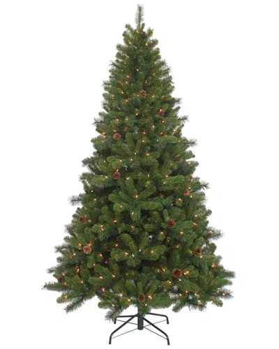 Kurt Adler 7.5ft Pre-lit Clear Burlington Spruce In Green