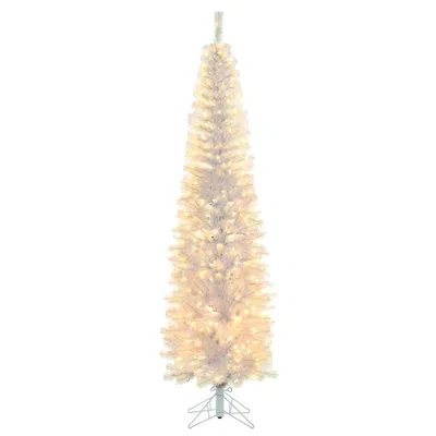 Kurt Adler 7-foot Color Changing Led Iridescent Slim Winchester Tree In Warm White