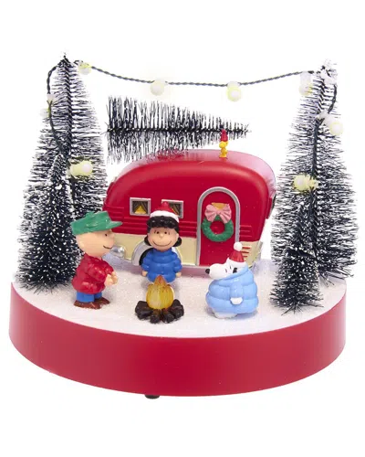 Kurt Adler 7in Battery-operated Peanuts Musical Camper Scene Tablepiece