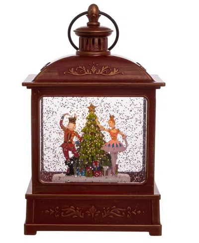 Kurt Adler 8" Battery-operated Lit Nutcracker Swirl Water Lantern In Multicolored