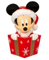 Kurt Adler 8" Un-lit Disney Mickey In Present Tree Topper In Multicolored