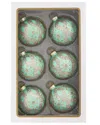 Kurt Adler 80mm Glass Red & Green Decorative Ball Ornaments, 6pc Set In Green