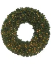 Kurt Adler 84-inch Pre-lit Commercial Wreath In Green