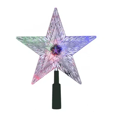 Kurt Adler 8.5" Color-changing Star Led Christmas Tree Topper In Multi