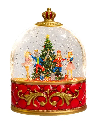 Kurt Adler 8in Battery Operated Usb C Led Nutcracker Suite Crown With Tree  Spinning Glitter Water L In Red